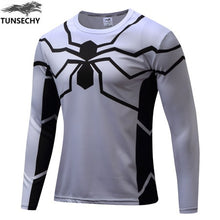 TUNSECHY nueva Marvel Super Heroes Avenger Batman camiseta hombres compresión Base capa de manga larga térmica bajo la parte superior Fitness