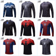 TUNSECHY nueva Marvel Super Heroes Avenger Batman camiseta hombres compresión Base capa de manga larga térmica bajo la parte superior Fitness