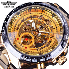 Winner New Number Sport Design Bezel Golden Watch Mens Watches Top Brand Luxury Montre Homme Clock Men Automatic Skeleton Watch