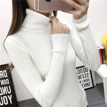 Winter Women Sweaters Casual Turtleneck Long-sleeved Tops Knitted Jumpers Cashmere Cotton Elasticity Pullovers 2018 High Quality