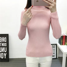 Winter Women Sweaters Casual Turtleneck Long-sleeved Tops Knitted Jumpers Cashmere Cotton Elasticity Pullovers 2018 High Quality
