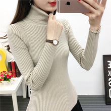 Winter Women Sweaters Casual Turtleneck Long-sleeved Tops Knitted Jumpers Cashmere Cotton Elasticity Pullovers 2018 High Quality