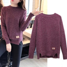 Winter Women sweaters fashion Autumn pullovers sweaters o-neck loose knitted sweater casual Basic tops Female Knitwear Outerwear