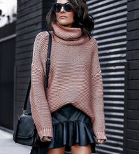 Women Sweater Winter Turtleneck Loose Pullover