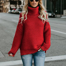Women Sweater Winter Turtleneck Loose Pullover