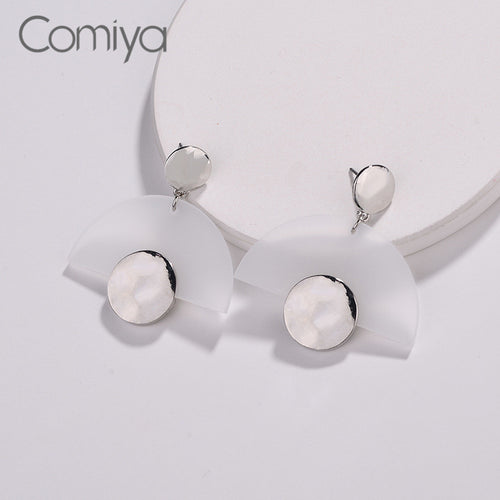 Comiya Aliexpress Long Earrings For Women Grey Tassel Zinc Alloy Silver Color Pendientes Mujer Drop Earring Bijuteria Brincos