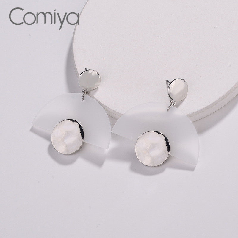 Comiya Aliexpress Long Earrings For Women Grey Tassel Zinc Alloy Silver Color Pendientes Mujer Drop Earring Bijuteria Brincos